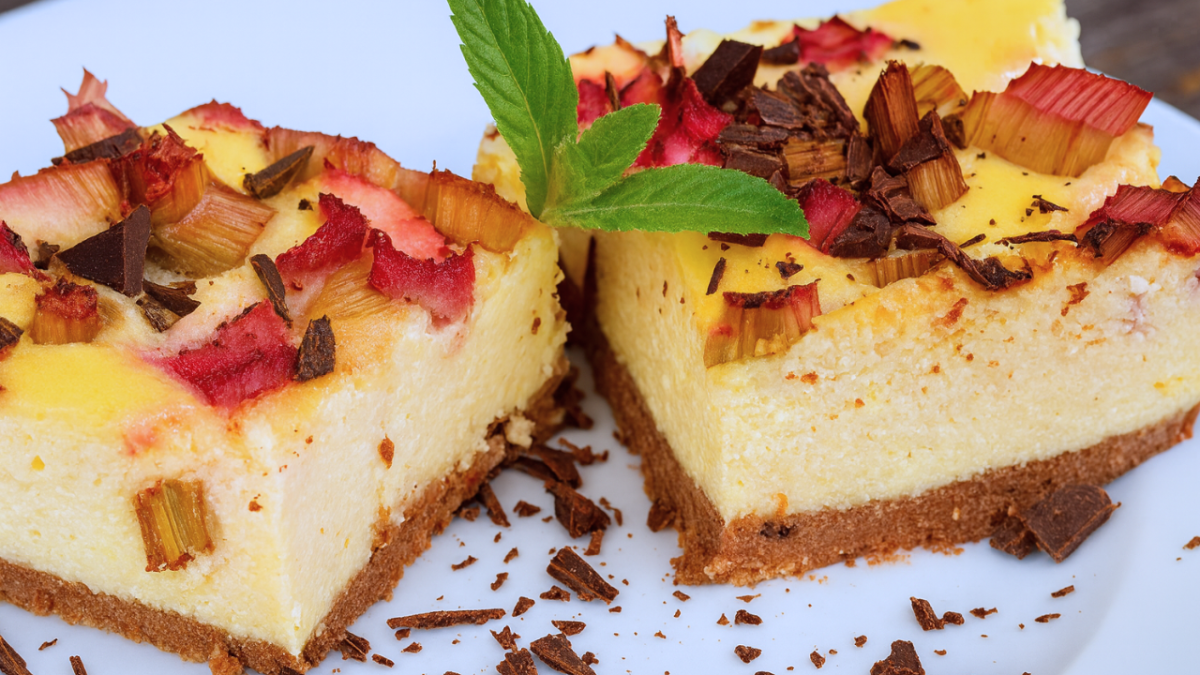 keto sernik z rabarbarem