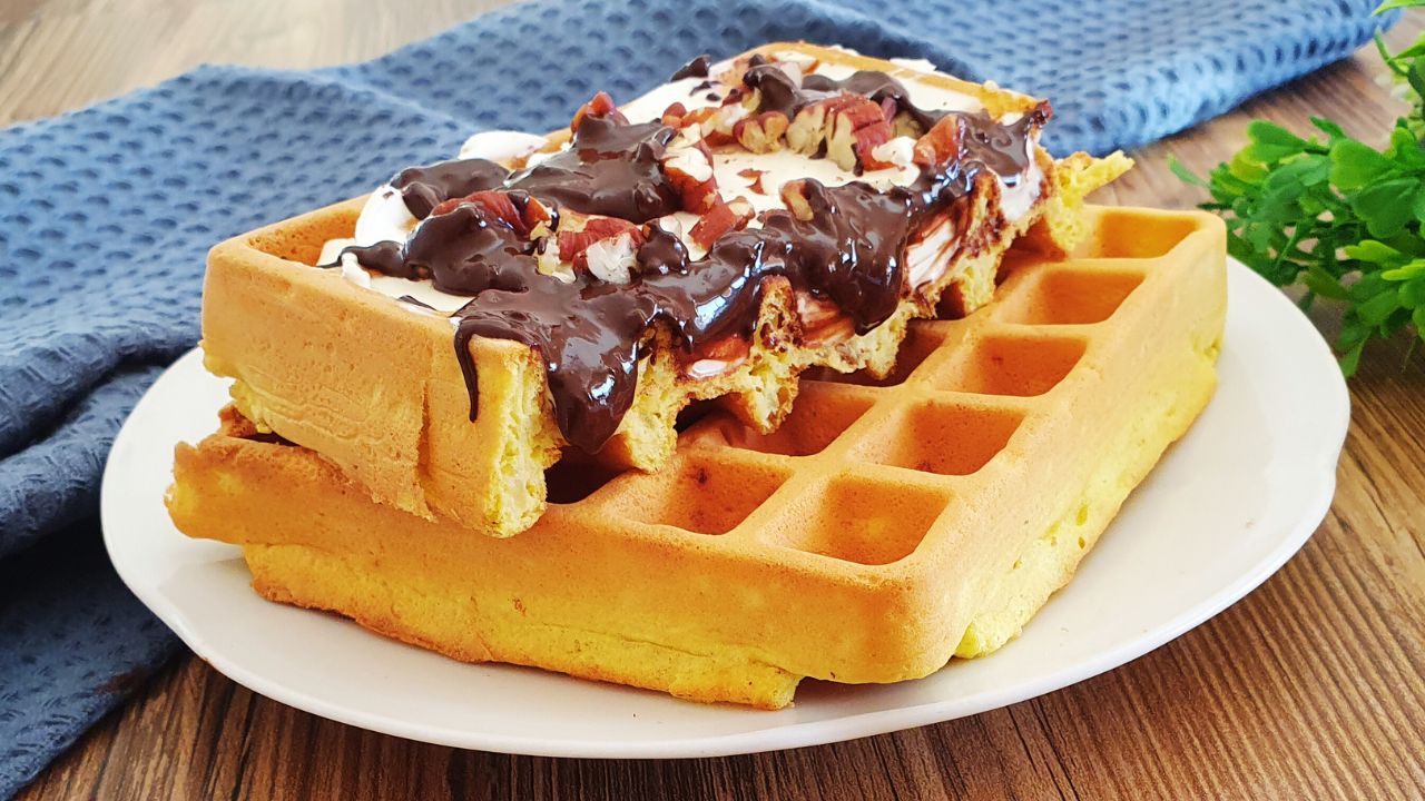 szarlotkowo-maślane gofry low carb